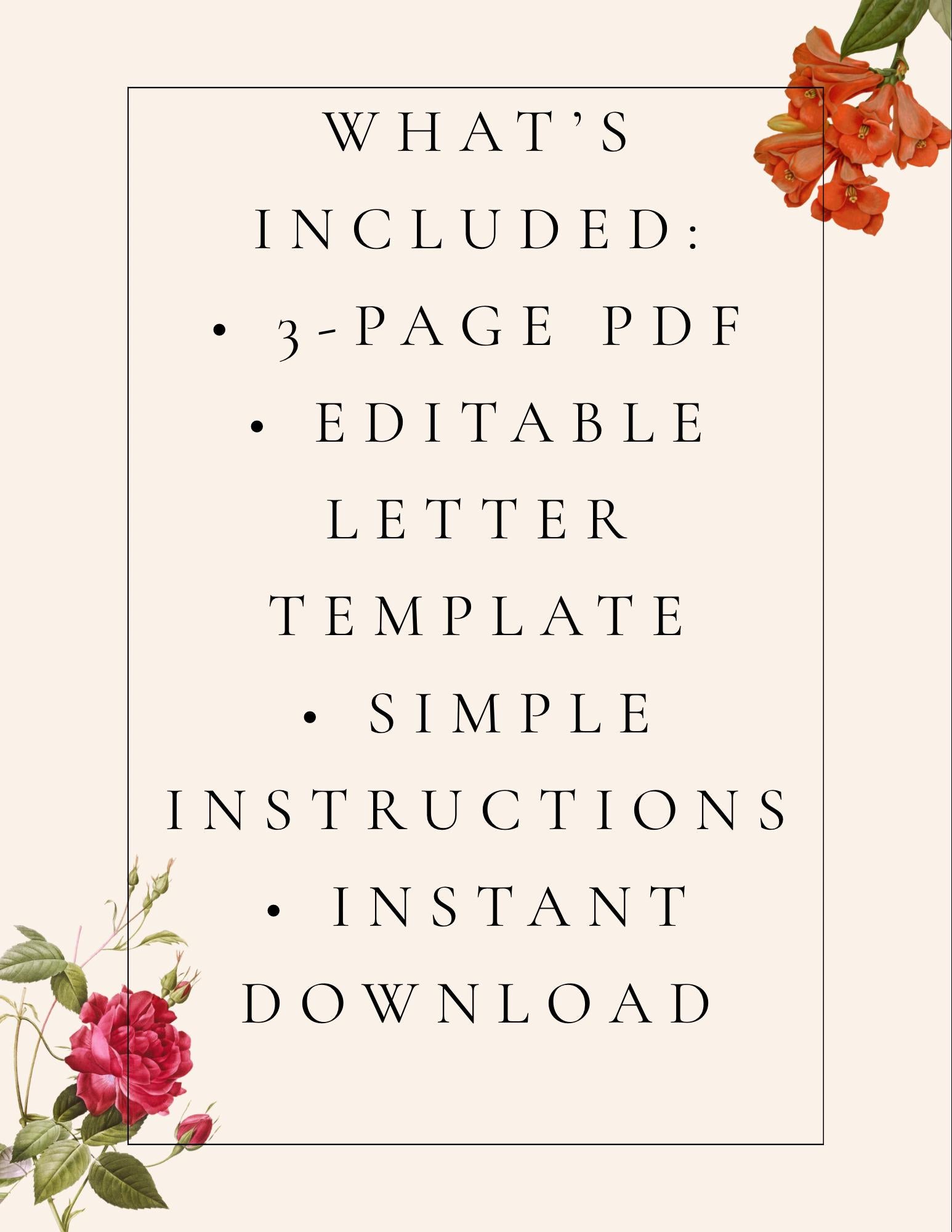 Sweepstakes Entry Letter Template | Printable, Editable (Digital Download)